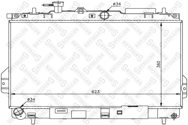 

10-26596-SX радиатор системы охлаждения МКПП Hyundai Matrix 1.6/1.8 01>