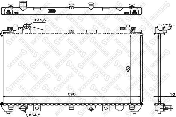 

10-25457-SX радиатор системы охлаждения Suzuki Grand Vitara 2.0/2.4 05>