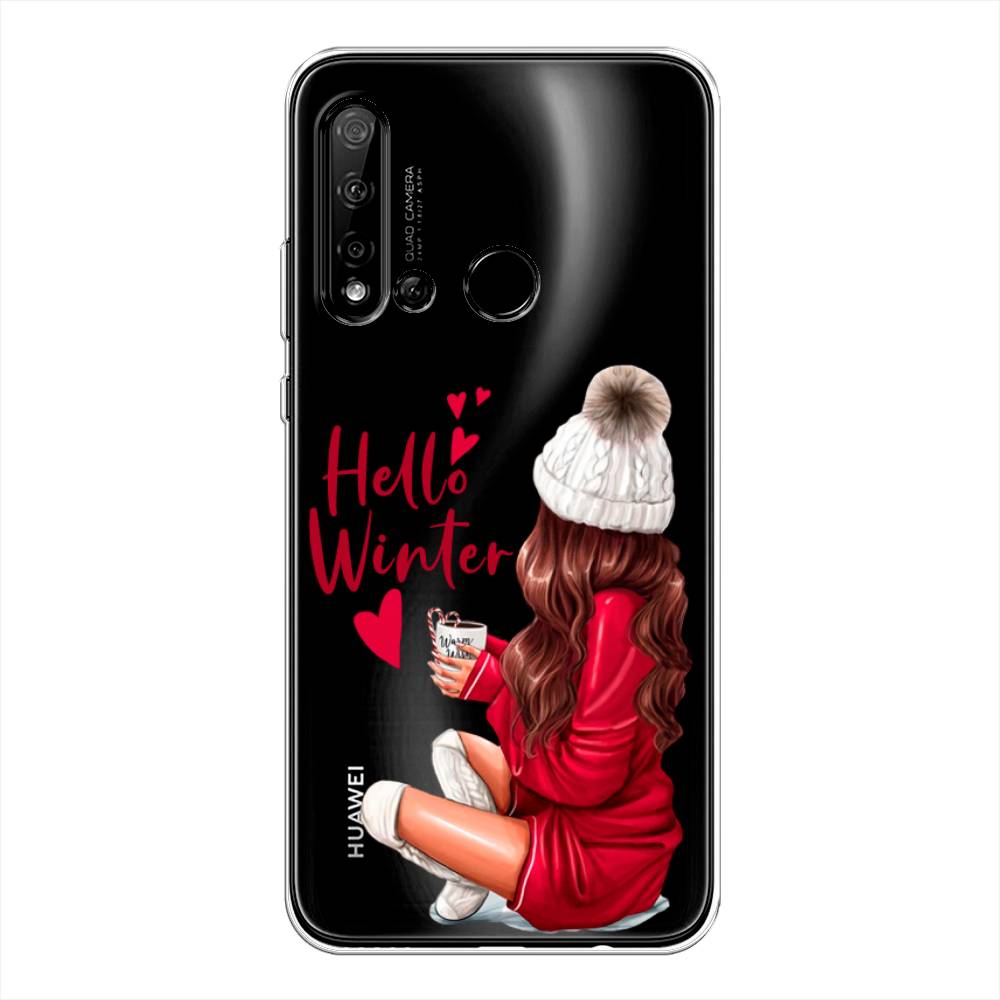 

Чехол на Huawei P20 Lite 2019 "Hello winter", Красный;белый;коричневый, 69750-5