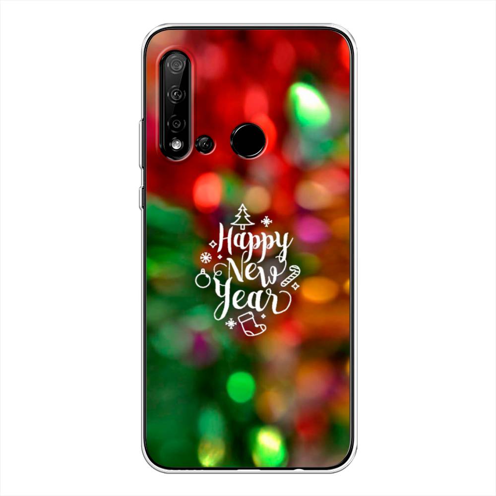

Чехол на Huawei P20 Lite 2019 "Новый Год на елке", Зеленый;красный;желтый, 69750-5
