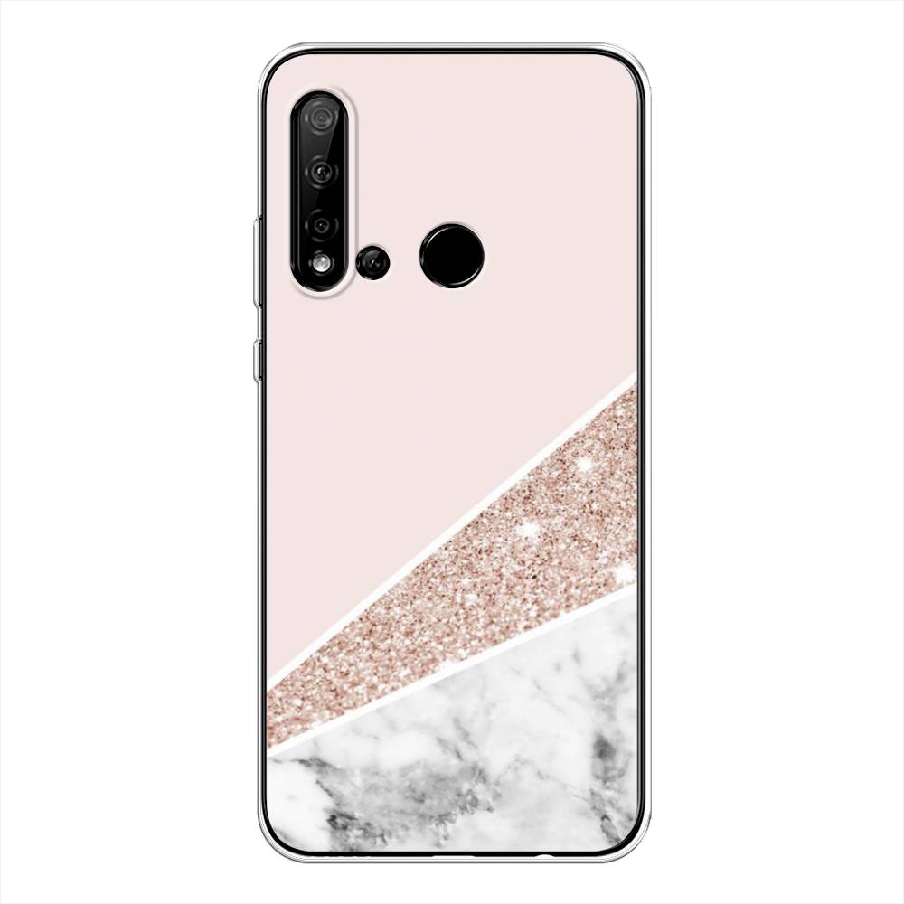 

Чехол на Huawei P20 Lite 2019 "Блестящий розовый мрамор", 69750-3