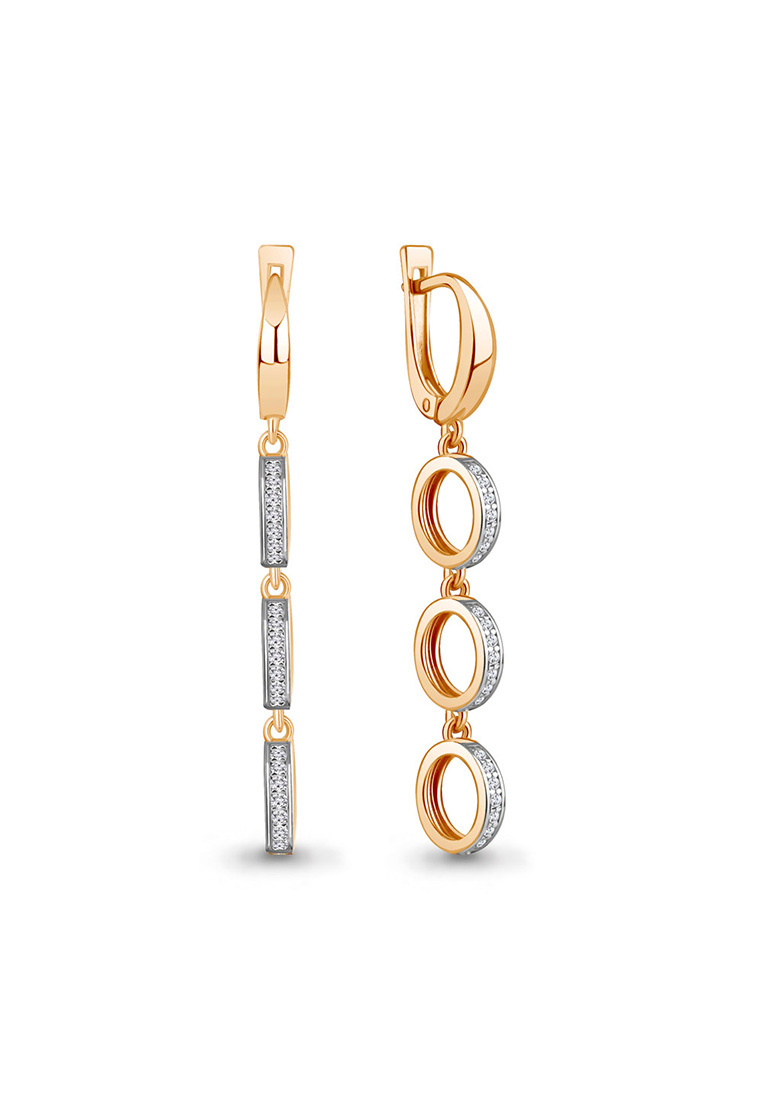 

Серьги подвески из серебра с фианитом Kari Jewelry 49963А.6, 49963А.6