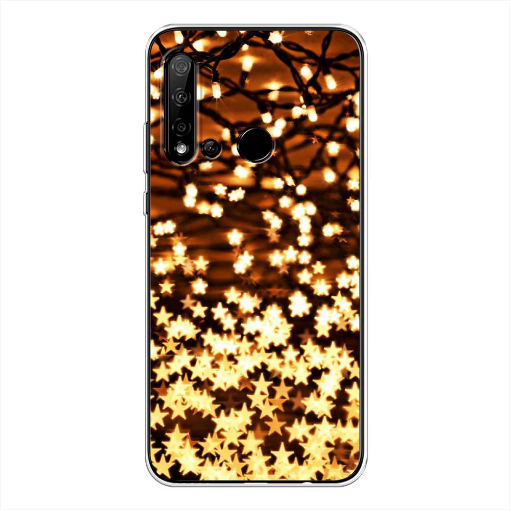 

Чехол на Huawei P20 Lite 2019 "Новогодняя гирлянда", Золотистый, 69750-5