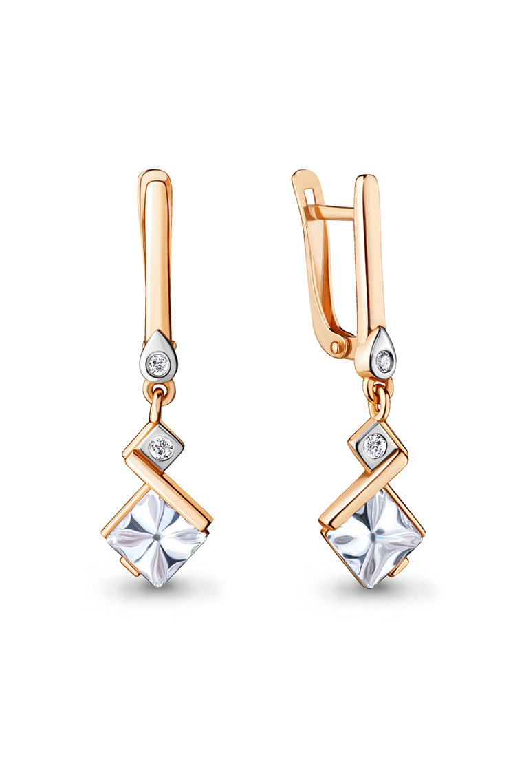 

Серьги подвески из серебра с фианитом Kari Jewelry 434661А.6, 434661А.6