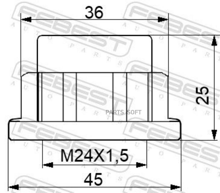 

Febest 1698-Nhub02 Гайка Ступичная 36X25