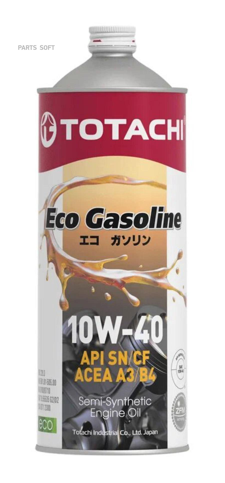 

Моторное масло Totachi полусинтетическое Eco Gasoline Sn/Cf 10w40 1л