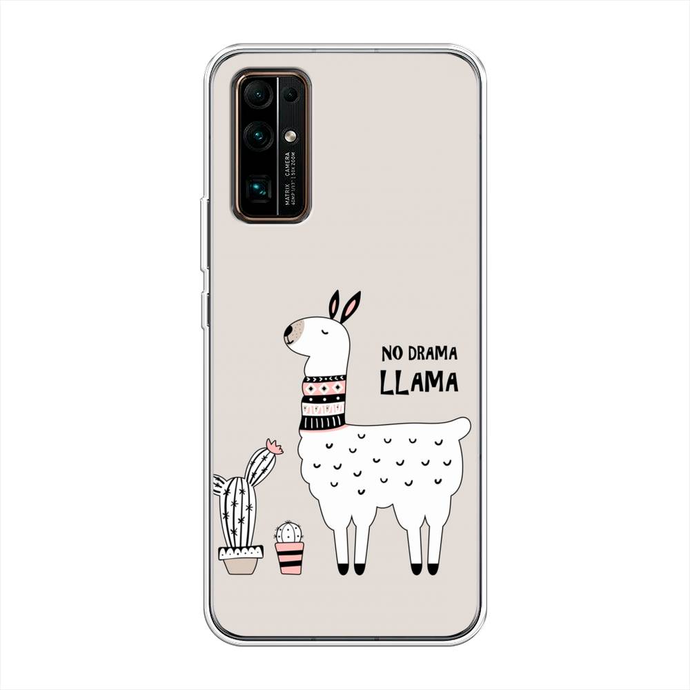 

Чехол Awog на Honor 30 "No drama LLama", Бежевый;серый;белый, 612150-2
