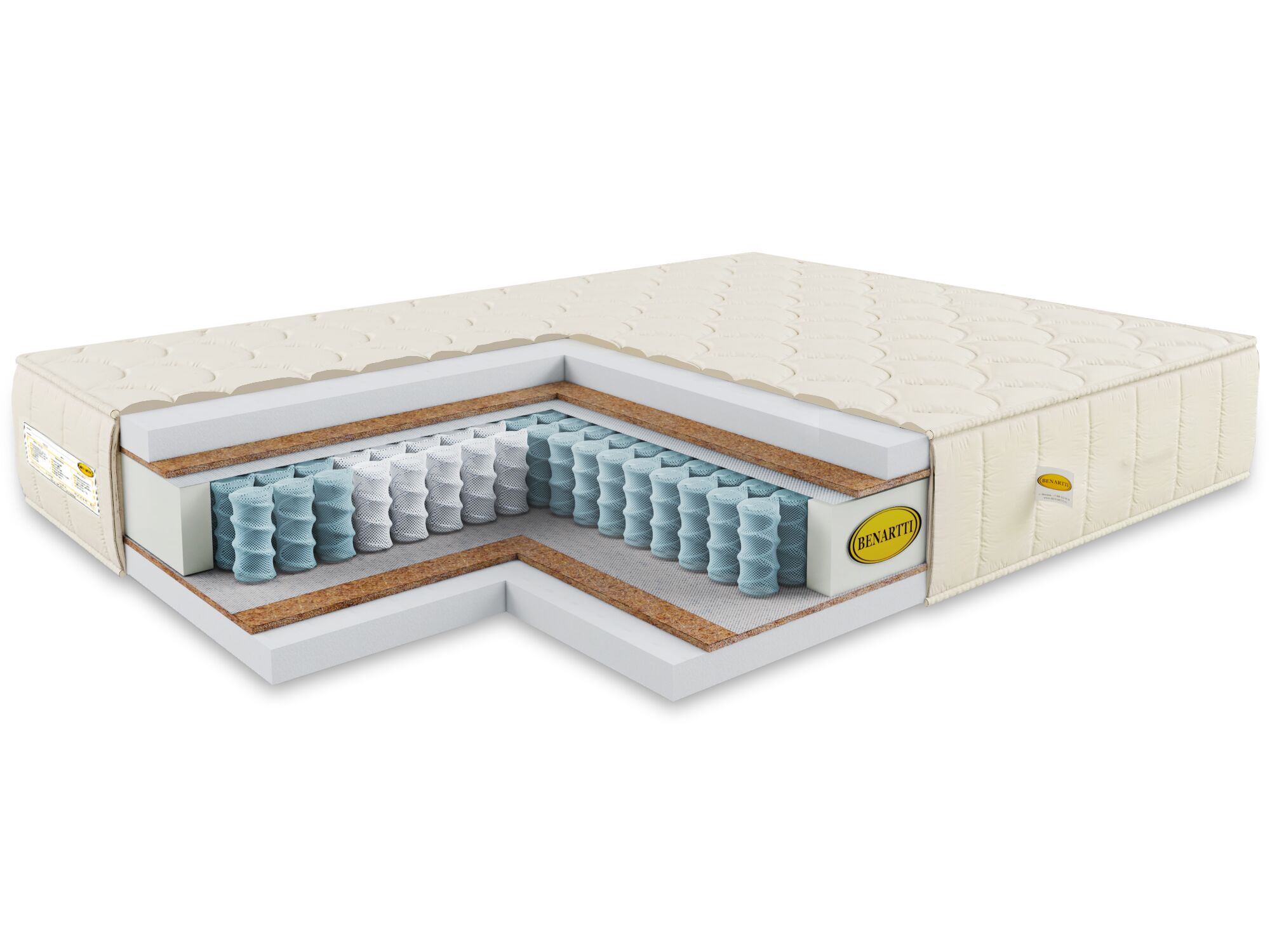 

Матрас Benartti Classic Mega Hard TFK 105x180, Бежевый, Classic Mega Hard TFK