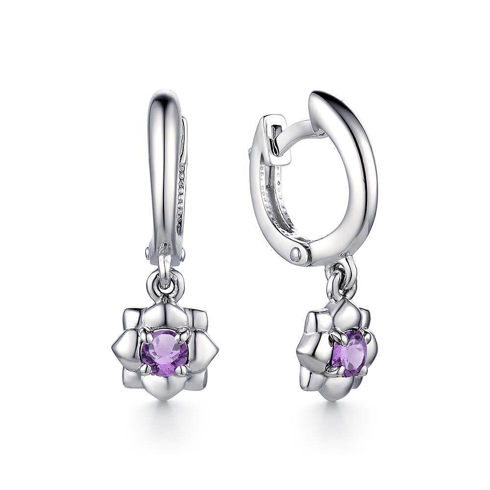 

Серьги из серебра с аметистом АЛЬКОР 02-1424_00АМ-00, 02-1424_00АМ-00