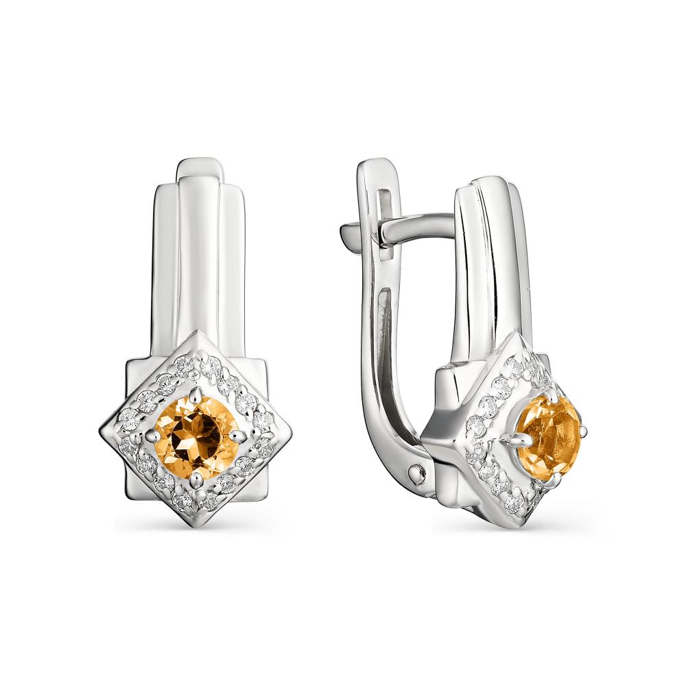 

Серьги из серебра с цитрином АЛЬКОР 02-1053_00ЦТ-00, 02-1053_00ЦТ-00