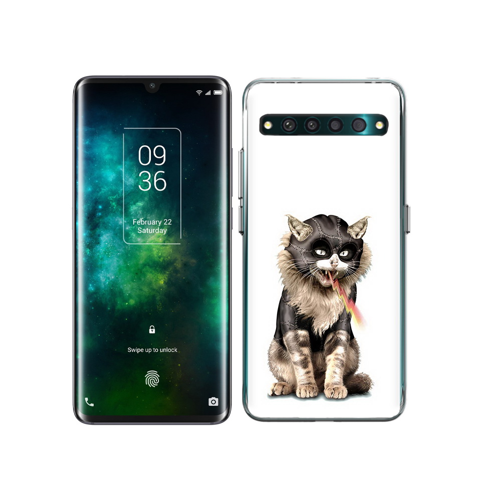 

Чехол MyPads Tocco для TCL 10 Pro дьяволский кот, Прозрачный, Tocco