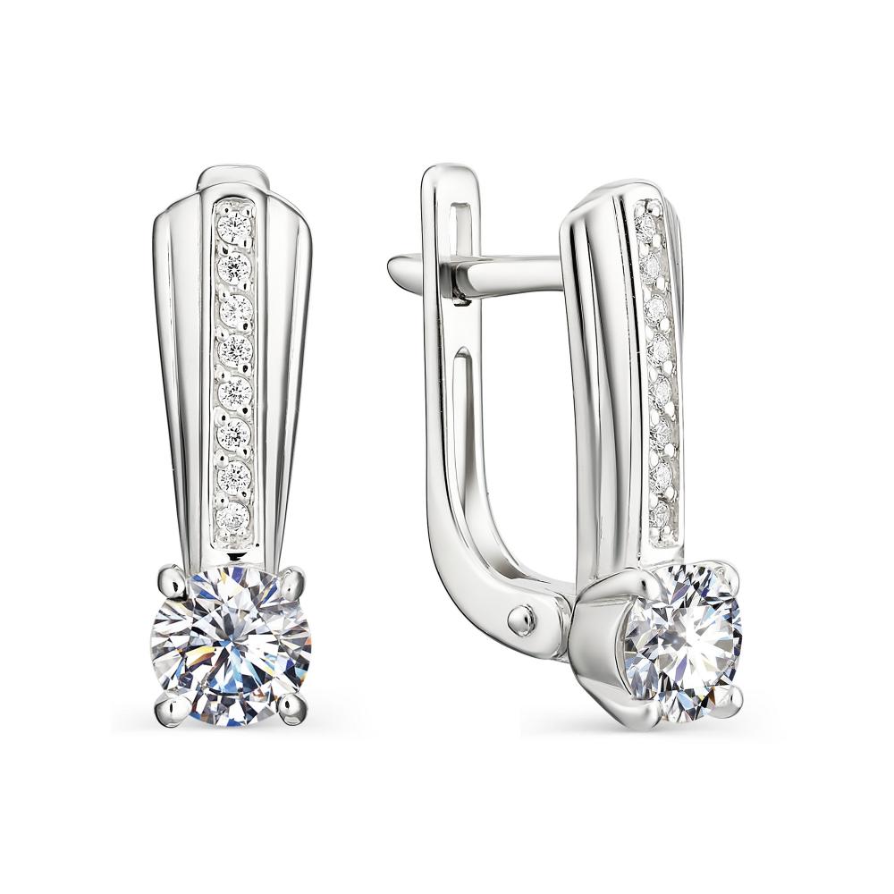 

Серьги из серебра с фианитом АЛЬКОР 02-1131_00КЦ-00, 02-1131_00КЦ-00