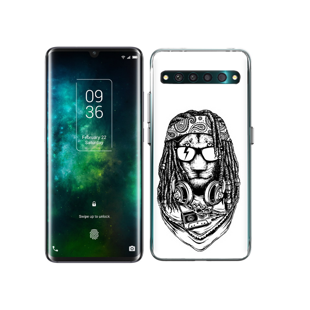 

Чехол MyPads Tocco для TCL 10 Pro дреды льва, Прозрачный, Tocco