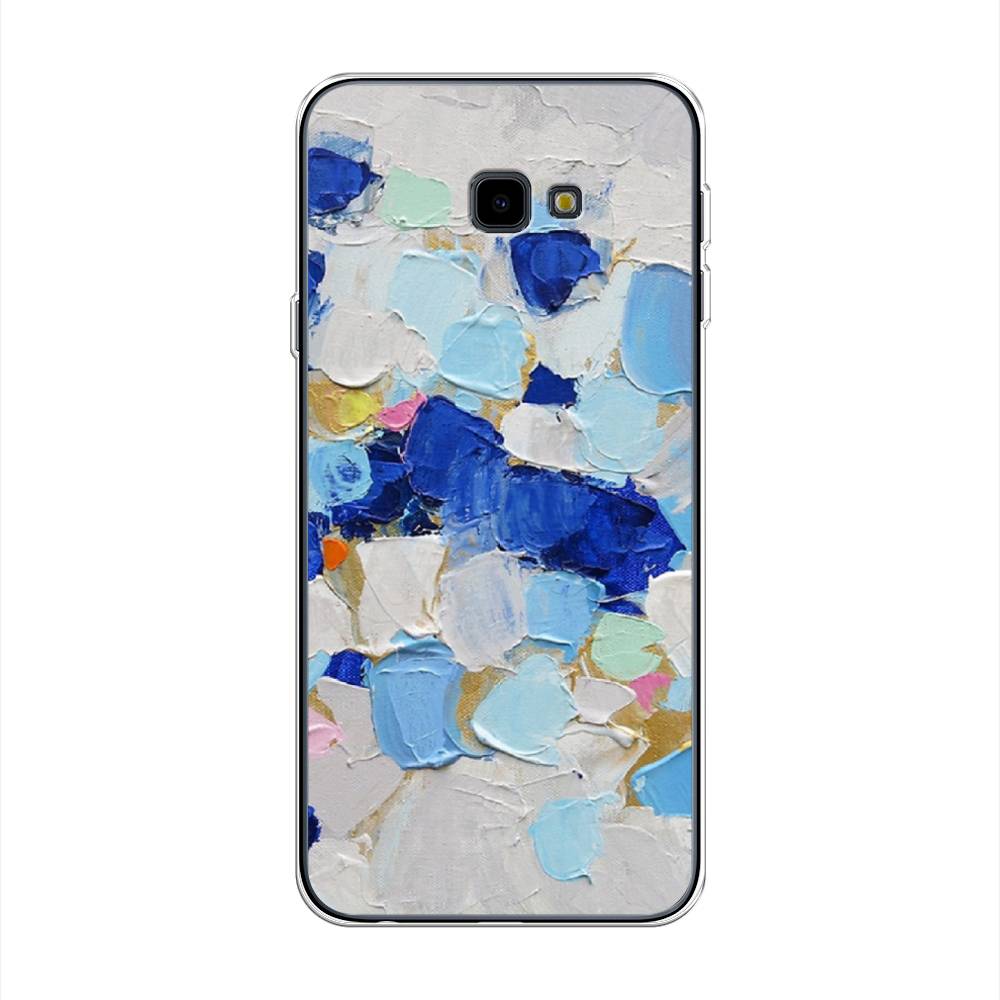 

Чехол Awog на Samsung Galaxy J4 + "Холст сине-белый", Синий, 26850-10
