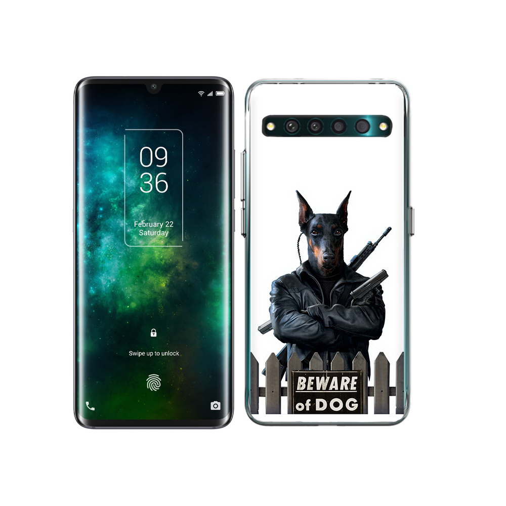 

Чехол MyPads Tocco для TCL 10 Pro доберман, Прозрачный, Tocco