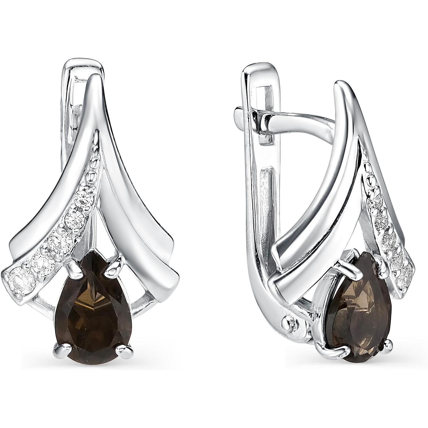 

Серьги из серебра с агатом АЛЬКОР 02-0769_00АГ-00, 02-0769_00АГ-00