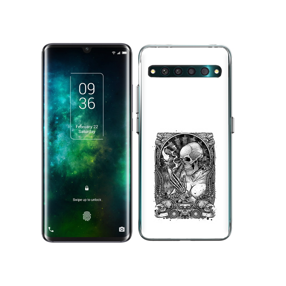 

Чехол MyPads Tocco для TCL 10 Pro девушка скелет, Прозрачный, Tocco