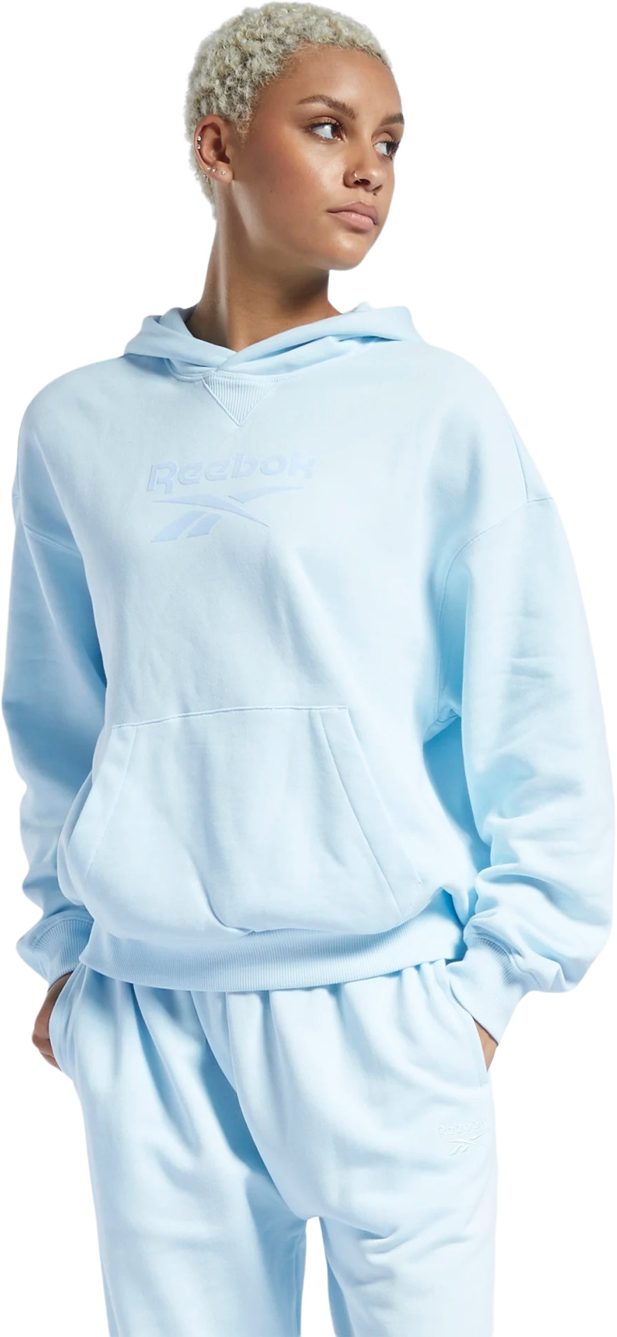 

Худи женское Reebok HB8642 синее 2XS, HB8642