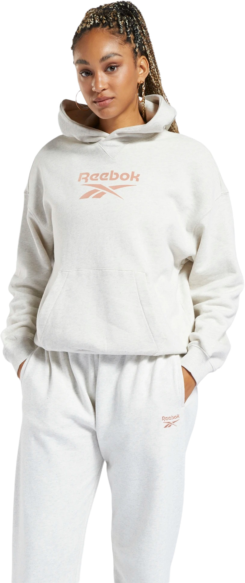 

Худи женское Reebok H49263 белое XL, H49263