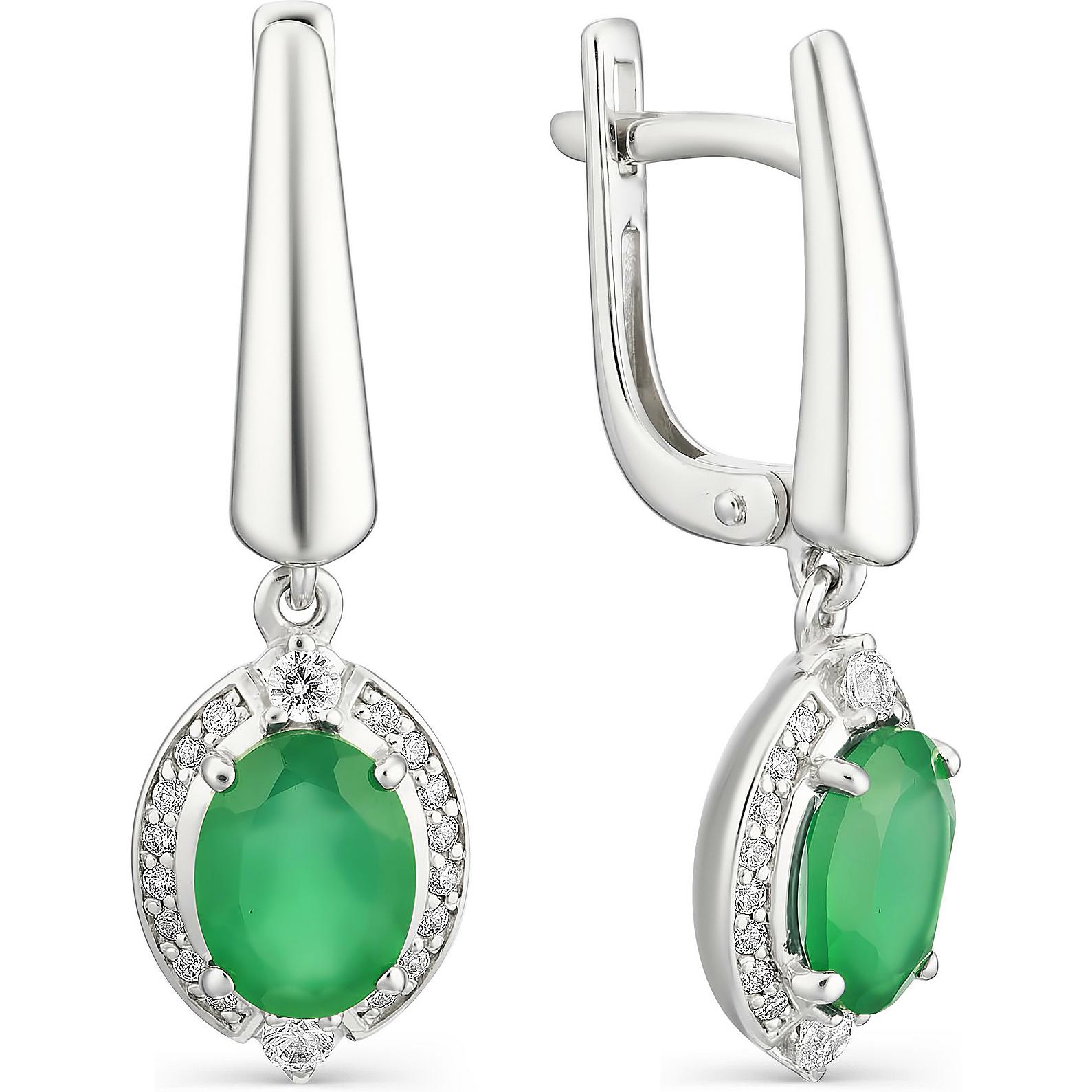 

Серьги из серебра с агатом АЛЬКОР 02-1166_00АГ-00, 02-1166_00АГ-00