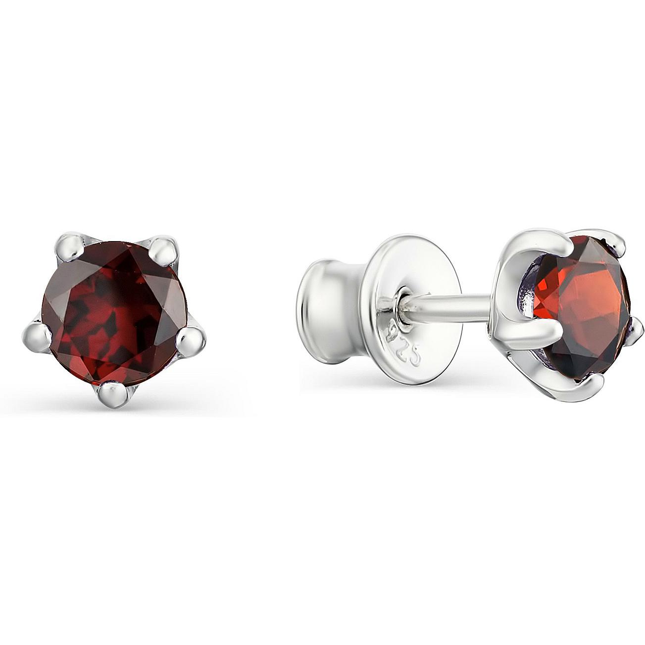 

Серьги-пусеты из серебра с гранатом АЛЬКОР 02-1193_00ГР-00, 02-1193_00ГР-00