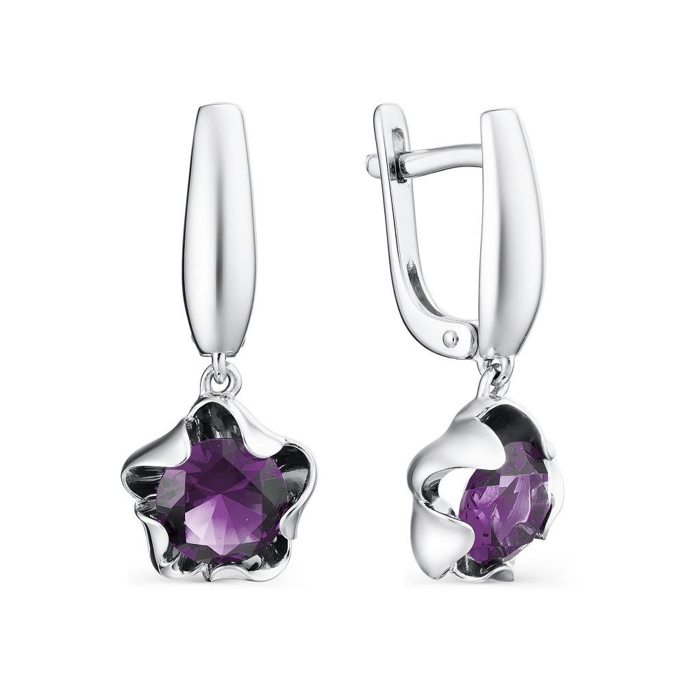 

Серьги из серебра с аметистом АЛЬКОР 02-1124_00АМ-00, 02-1124_00АМ-00