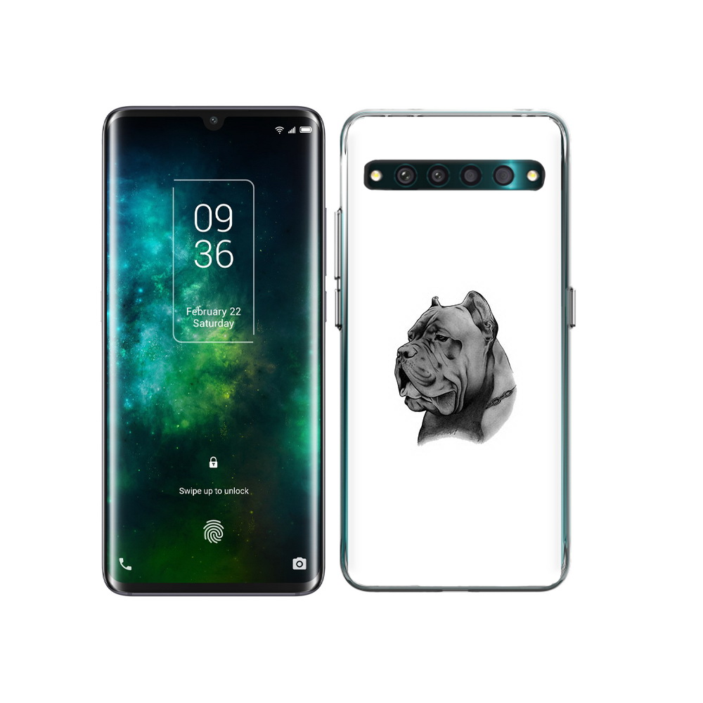 

Чехол MyPads Tocco для TCL 10 Pro грозный бульдог, Прозрачный, Tocco