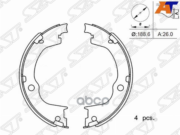 

Колодки тормозные барабанные зад OPEL ANTARA 06- CHEVROLET CAPTIVA 06- SAT