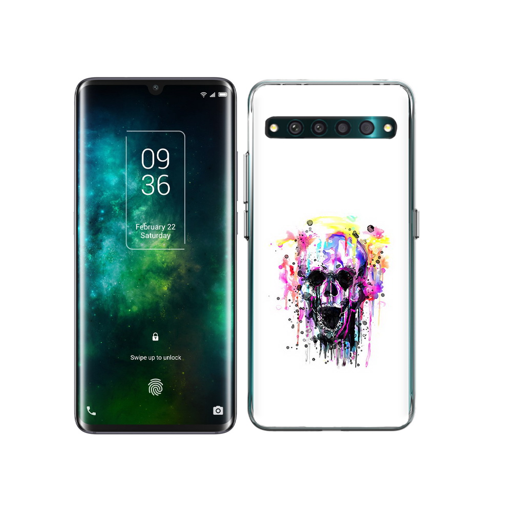 

Чехол MyPads Tocco для TCL 10 Pro граффити череп, Прозрачный, Tocco