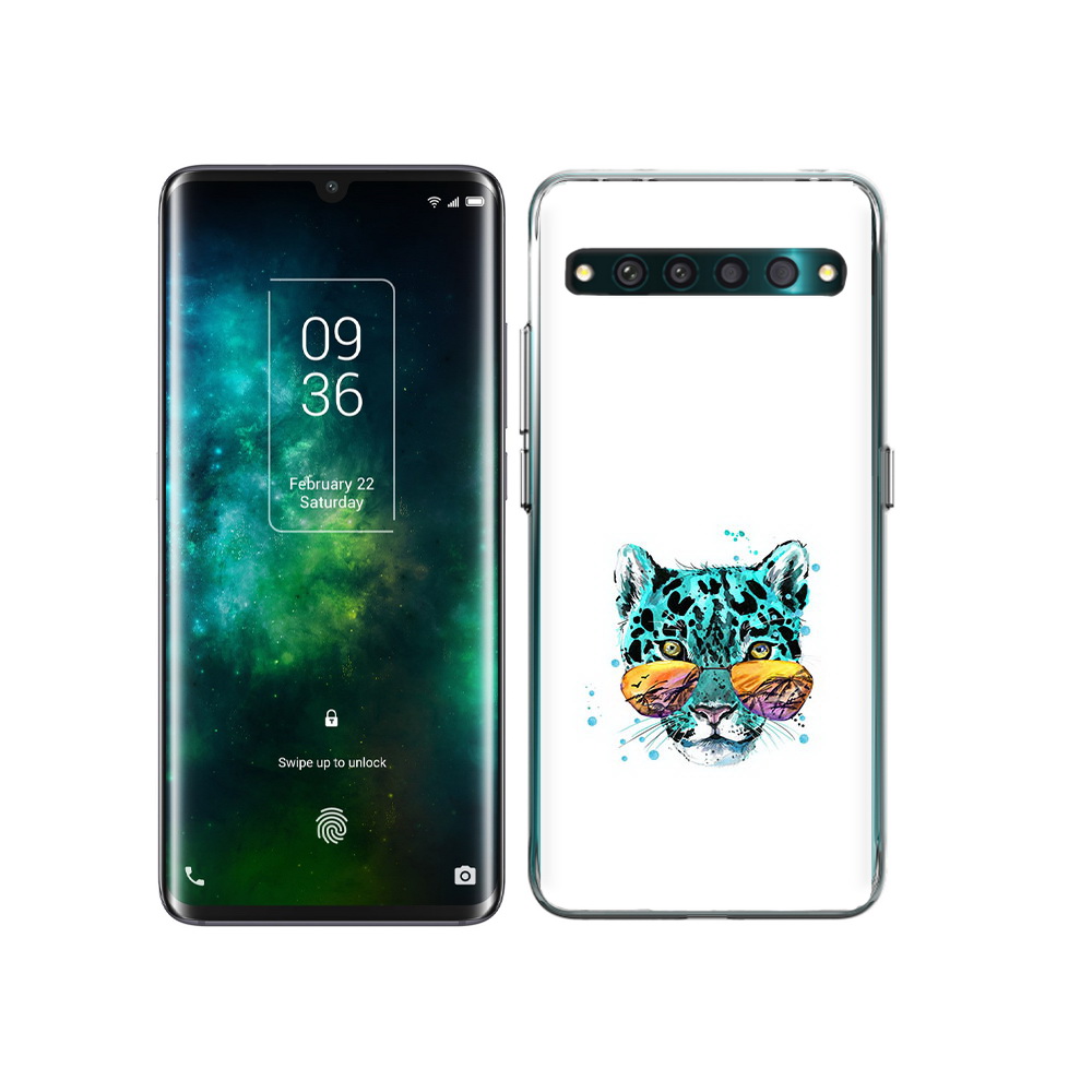 

Чехол MyPads Tocco для TCL 10 Pro голубой лео, Прозрачный, Tocco