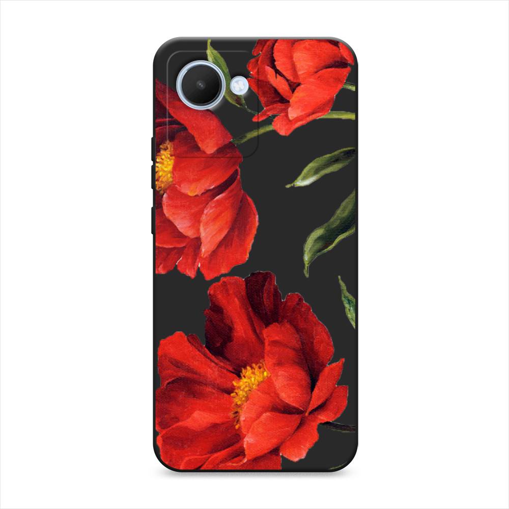 

Чехол Awog 2510552-1 для Realme C30 "Красные маки", Красный, 2510552-1