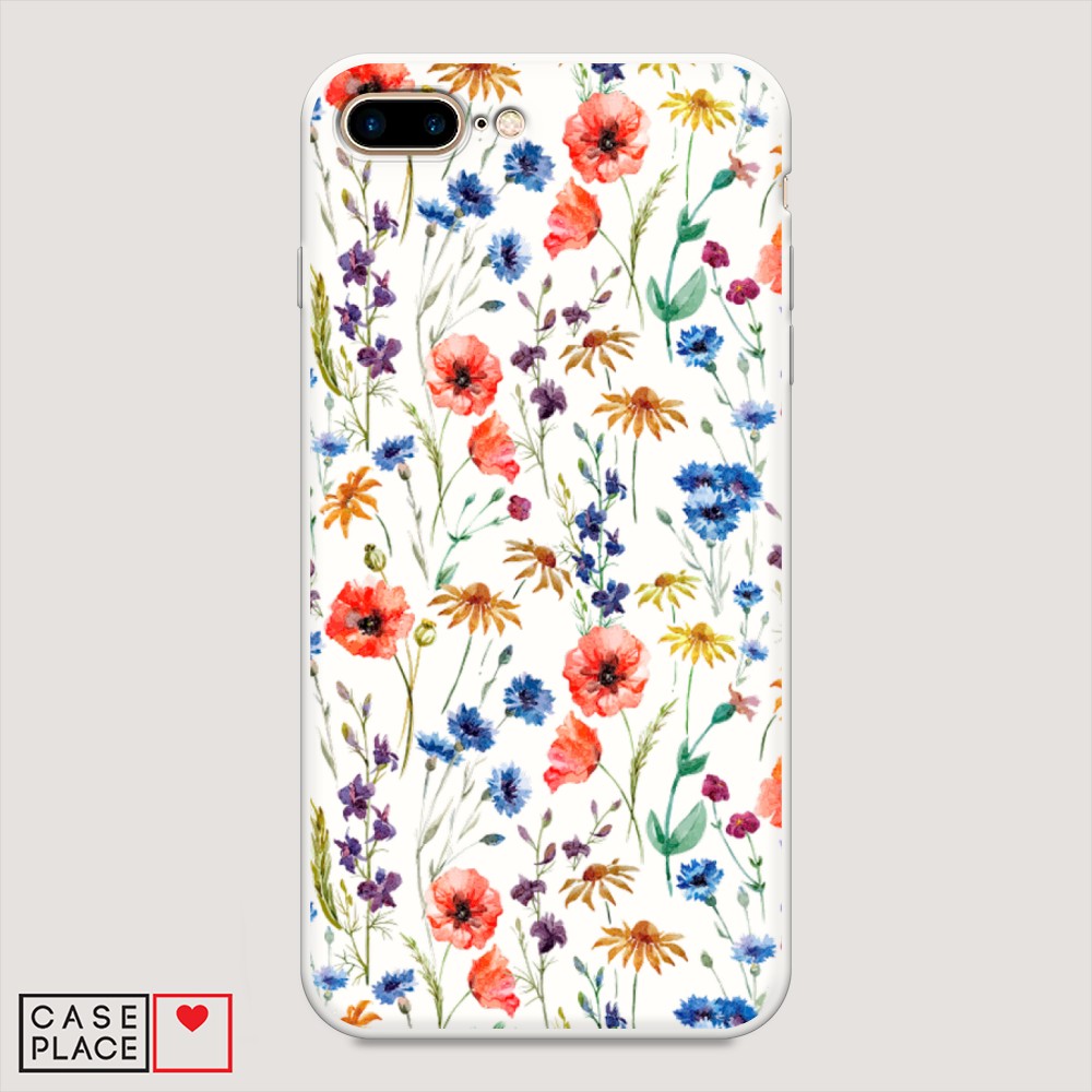 

Чехол Awog на Apple iPhone 7 Plus / Айфон 7 Plus "Маки и васильки фон", 10757-1