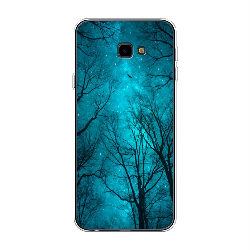 

Чехол Awog на Samsung Galaxy J4 + "Сказочный лес", Черный;голубой, 26850-4