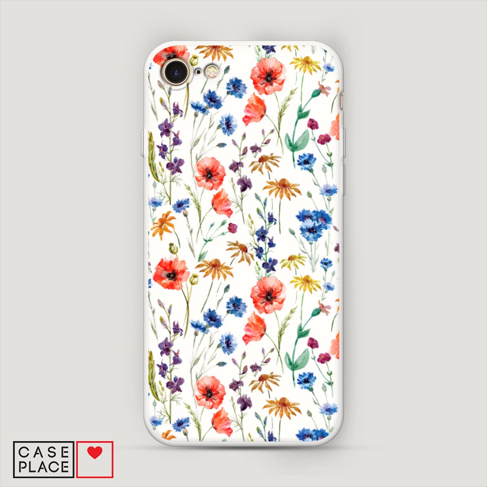 

Чехол Awog на Apple iPhone 7 / Айфон 7 "Маки и васильки фон", 10657-1