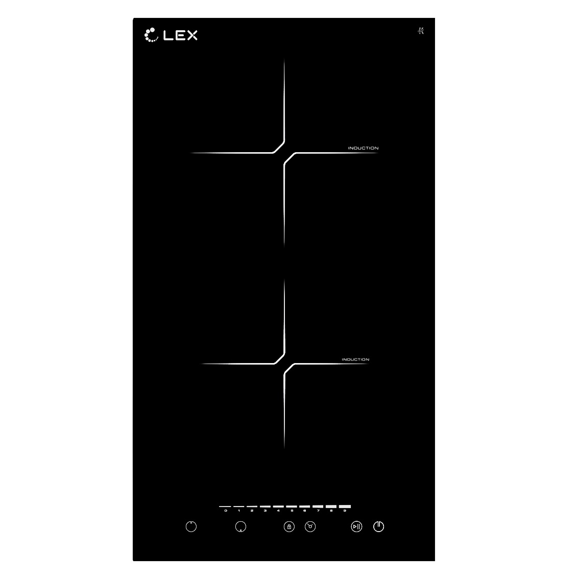 Встраиваемая варочная панель индукционная LEX EVI 320-2 BL черный