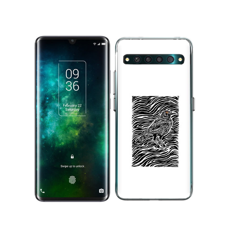 

Чехол MyPads Tocco для TCL 10 Pro ворон в абстракции, Прозрачный, Tocco