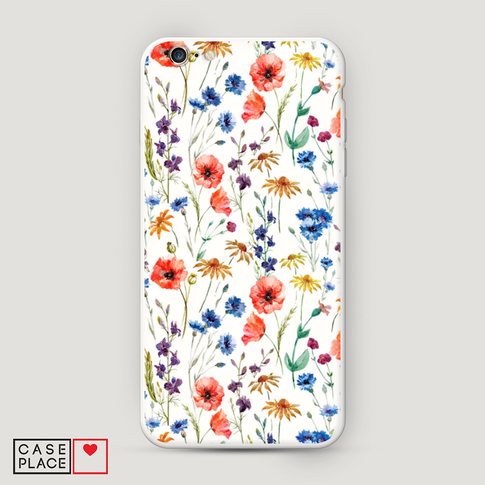 

Чехол Awog на Apple iPhone 6 Plus / Айфон 6 Plus "Маки и васильки фон", 10557-1