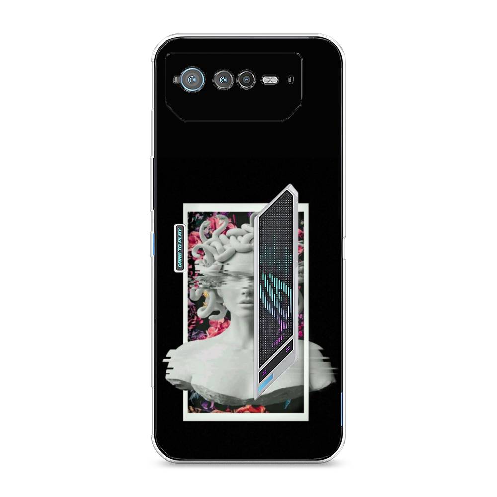 

Чехол для Asus ROG Phone 6 "Web Punk Медуза Горгона", Черный;серый, 44650-6