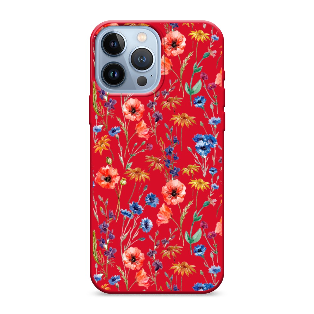 

Чехол Awog на Apple iPhone 13 Pro Max / Айфон 13 Pro Max "Маки и васильки фон", 14453-1