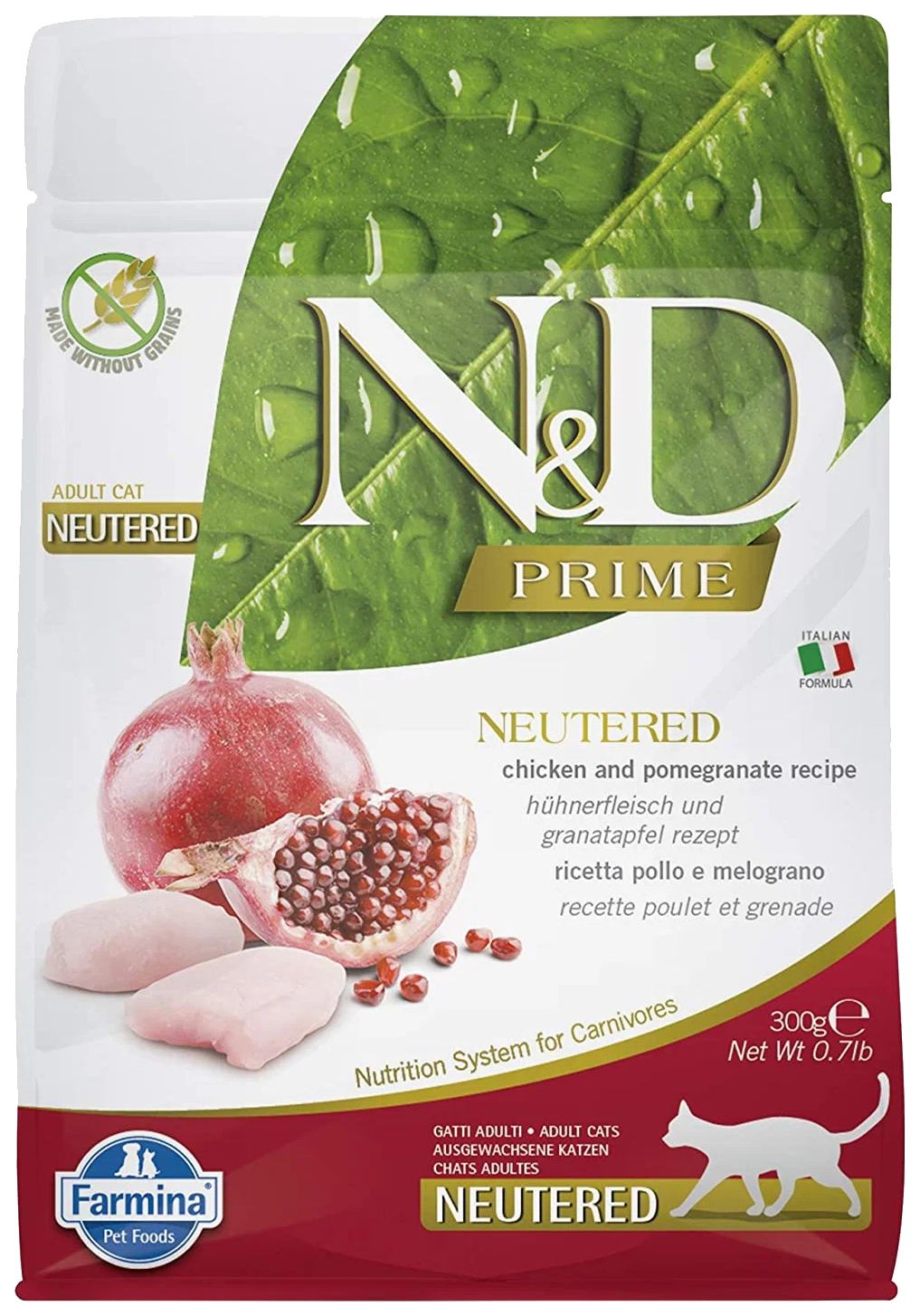 

FARMINA FARMINA CAT N&D PRIME NEUTERED CHICKEN & POMEGRANATE беззерновой для взрослых каст