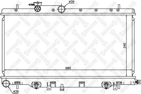 

10-25144-SX радиатор системы охлаждения АКПП Subaru Legacy/Impreza 1.6-2.5 16V 98>