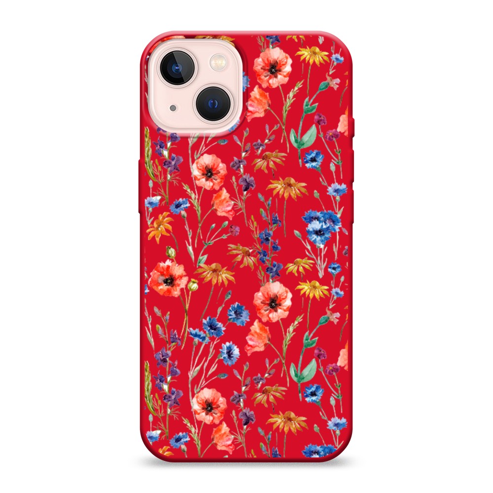 

Чехол Awog на Apple iPhone 13 / Айфон 13 "Маки и васильки фон", 14253-1