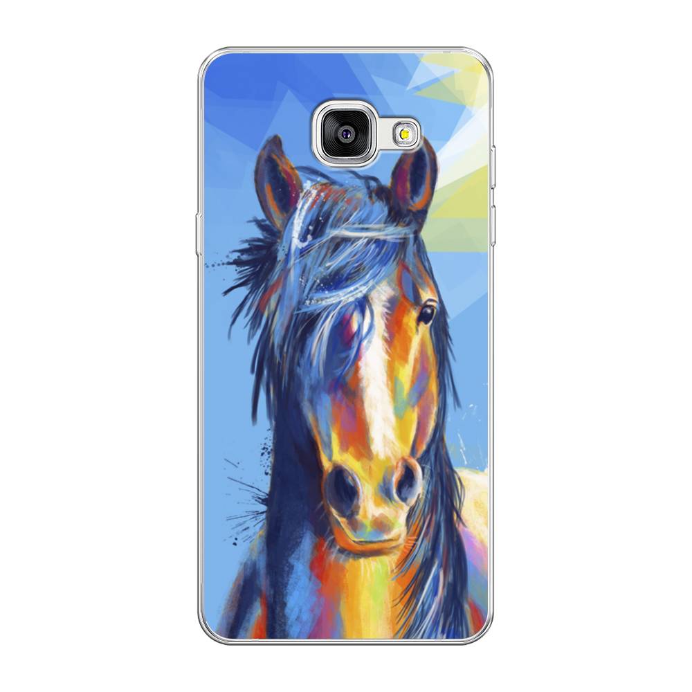 

Чехол на Samsung Galaxy A5 2016 "Лошадь арт 3", Голубой;желтый;синий, 20550-1