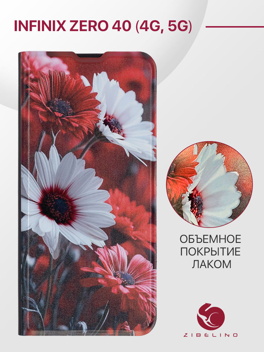 

Чехол для Infinix Zero 40 (4G/5G) с объемным рисунком Premium, с магнитом, черный, ZB-INF-Z40