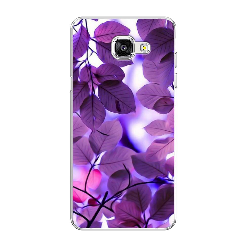 

Чехол на Samsung Galaxy A5 2016 "Сиреневые листики", Фиолетовый;голубой, 20550-2
