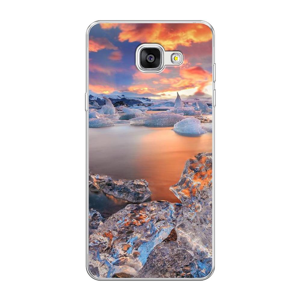 

Чехол на Samsung Galaxy A5 2016 "Ледники", Синий;оранжевый, 20550-2