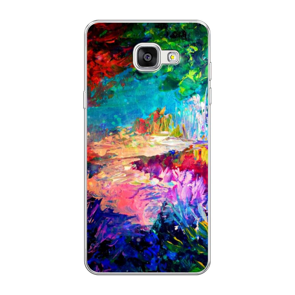 

Чехол на Samsung Galaxy A5 2016 "Лес-гуашь", Синий;розовый;зеленый, 20550-4