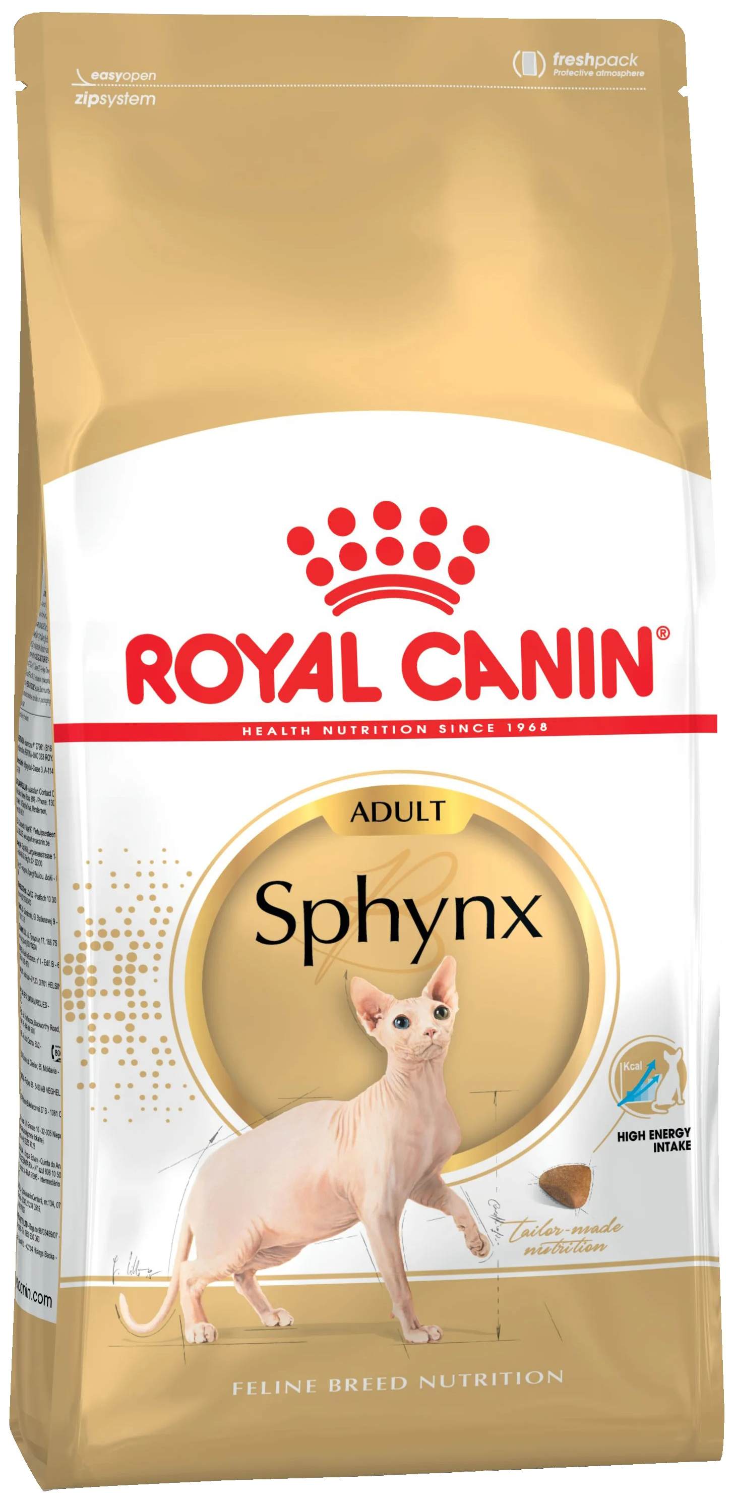 фото Сухой корм для кошек royal canin sphynx adult для взрослых сфинксов, 12шт по 0,4 кг
