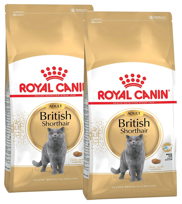 

Сухой корм для кошек Royal Canin British Shorthair Adult, для британских, 12 шт по 0,4 кг