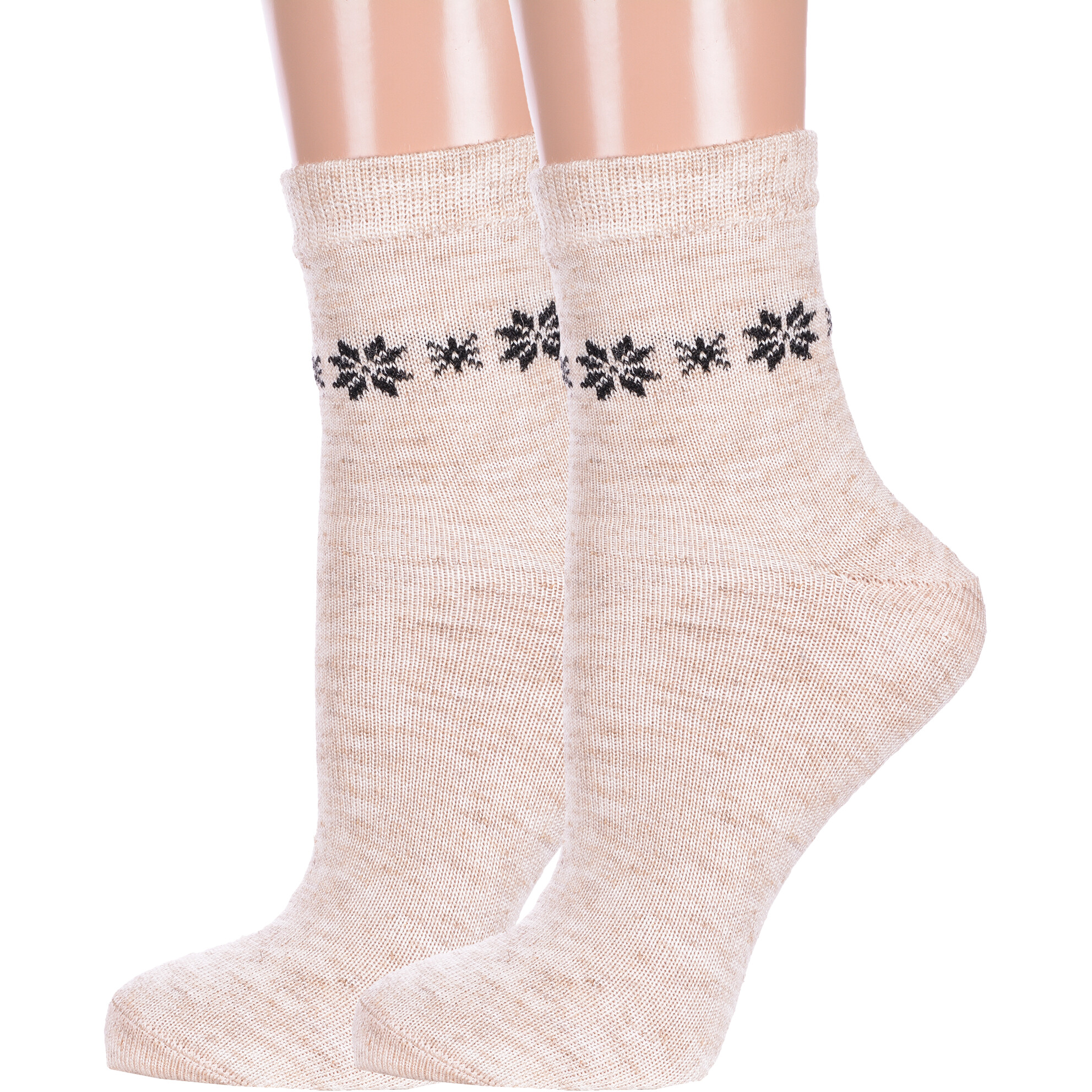 Комплект носков женских LorenzLine 2-В3 бежевых 23, 2 пары